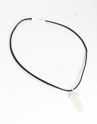 Green Fluorite Shard Cord Necklace - link has visual effect only