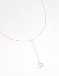 Silver Diamante Lariat Necklace - link has visual effect only