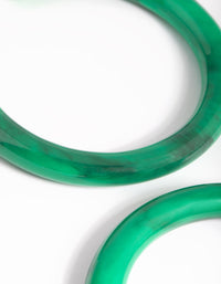 Green Marble Hoop Earrings - link has visual effect only