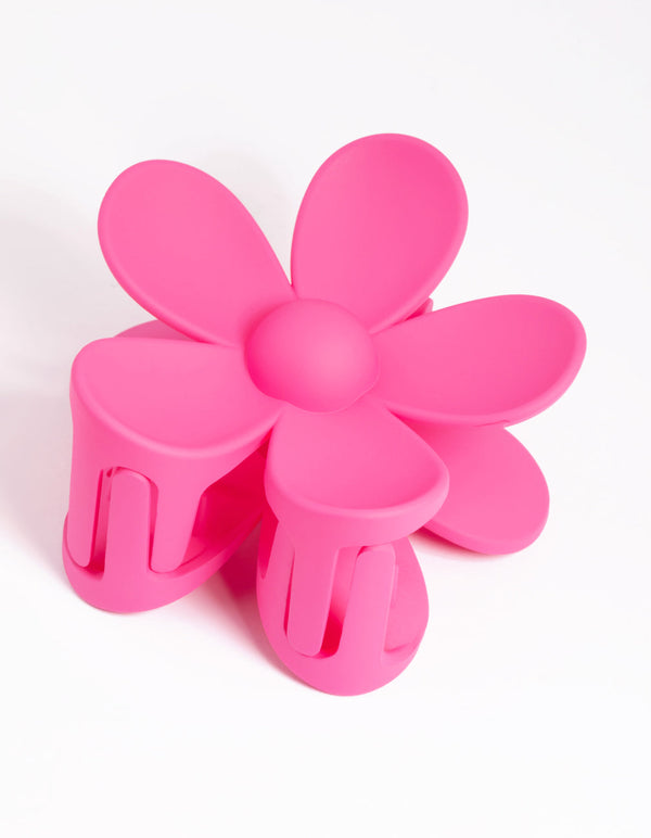 90s Pink Daisy Flower Claw Clip