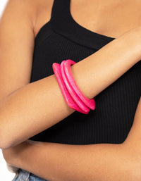 Pink Chunky Bangle Bracelet Pack - link has visual effect only