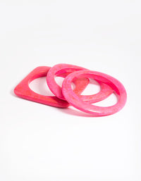Pink Chunky Bangle Bracelet Pack - link has visual effect only