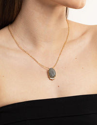 Gold Plated Labradorite Necklace - link has visual effect only