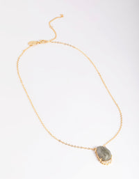 Gold Plated Labradorite Necklace - link has visual effect only