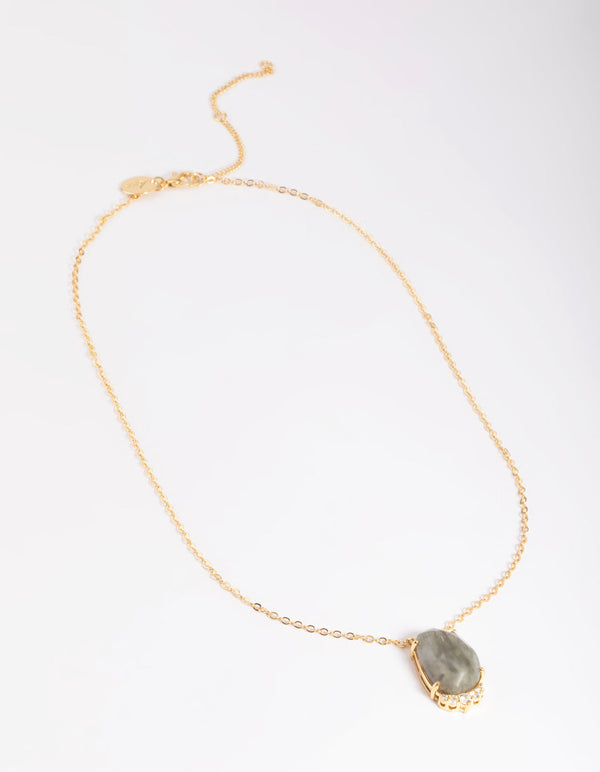 Gold Plated Labradorite Necklace