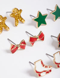 Kids Ice Skating Stud Earrings 6-Pack - link has visual effect only