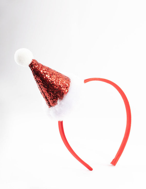 Kids Glitter Santa Hat Headband Lovisa