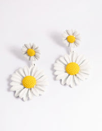 Gold Double Daisy Earrings - link has visual effect only