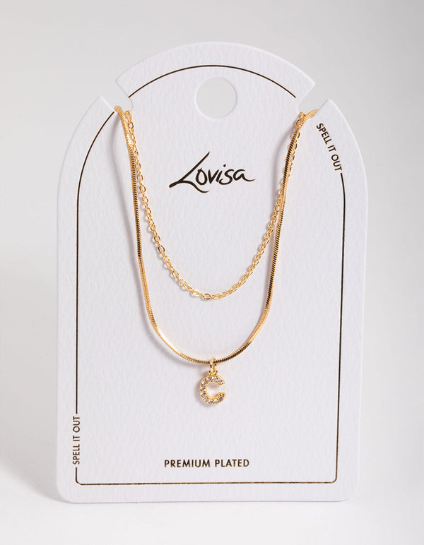 Ropi Letter-c Necklace Gold - Necklaces | L'amotion – L'Amotion