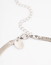 Rhodium Classic Snake Chain Necklace - link has visual effect only