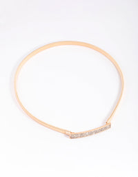 Gold Diamante Buckle Stretch Belt - link has visual effect only