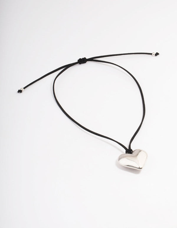 Movado | Movado Men's Black Cord Necklace with Silver Pendant
