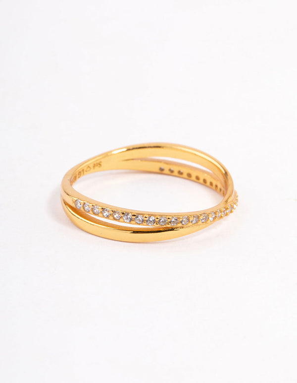 Lovisa Gold Plated Statement Marquise Ring, Size: Small/Medium in
