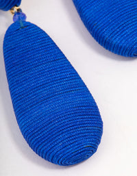 Blue People Threaded Wrap Drop Earrings - link has visual effect only