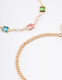 Gold Square Crystal Anklet Pack - link has visual effect only
