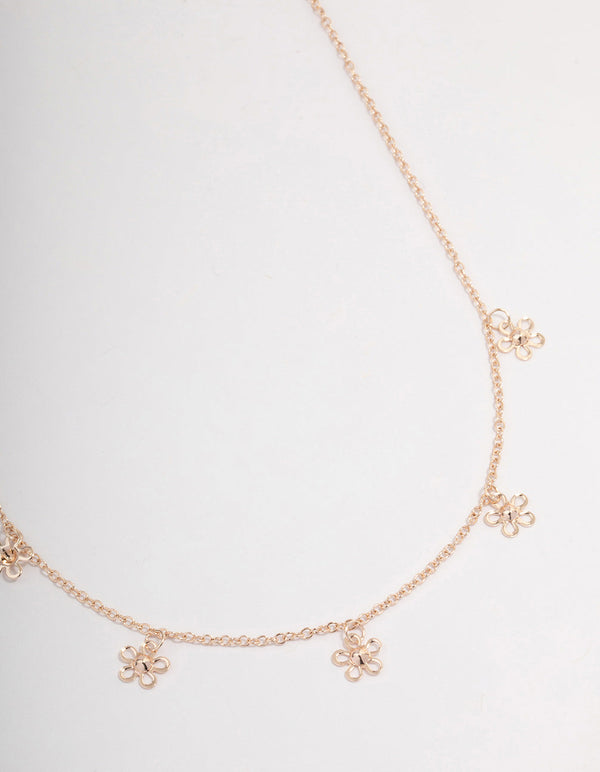Rose Gold Daisy Garden Necklace