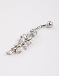 Surgical Steel Statement Tear Drop Belly Ring - link has visual effect only