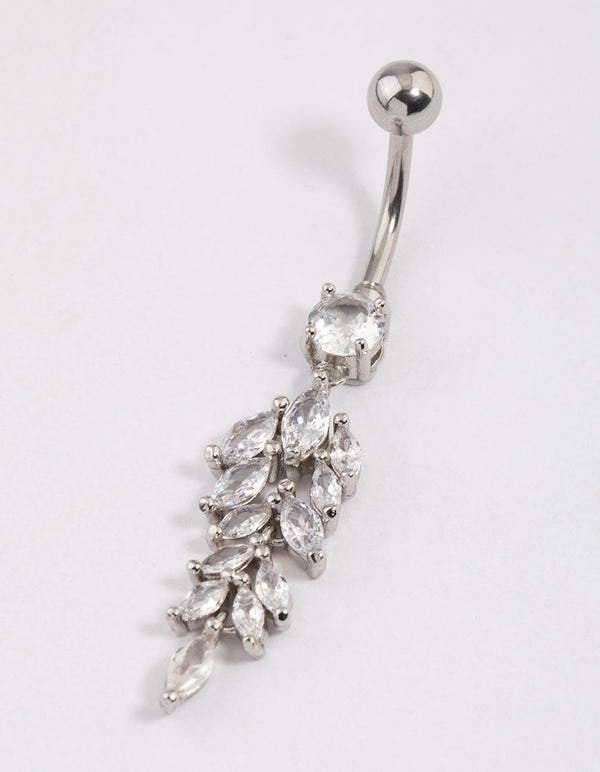 Surgical Steel Statement Tear Drop Belly Ring