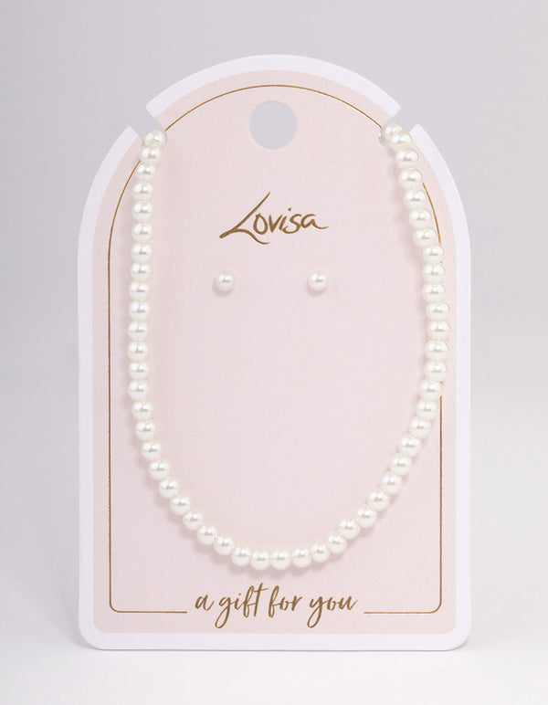 Lovisa Silver Coloured Faux Pearl Necklace