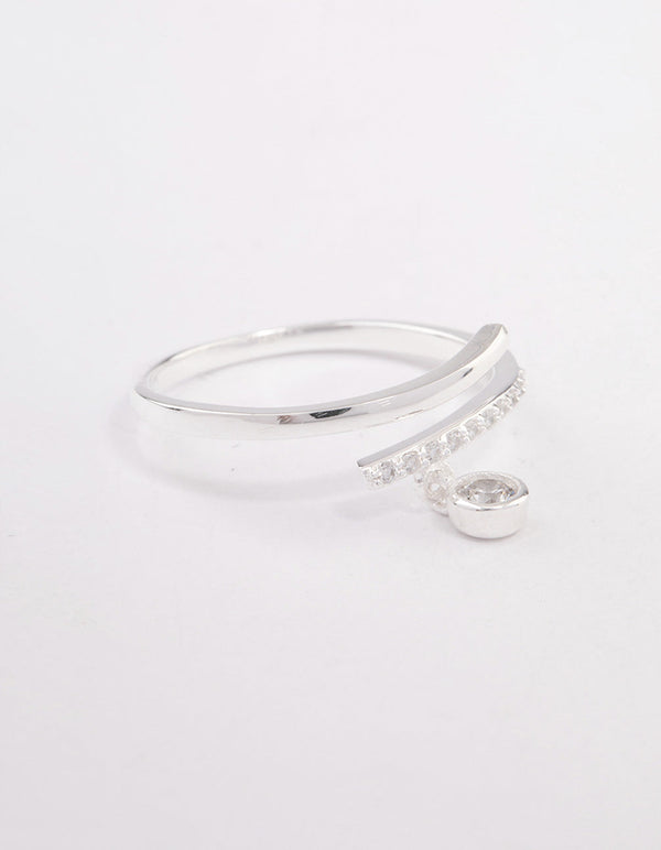 Sterling Silver Cubic Zirconia Charm Ring