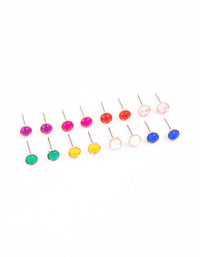 Gold Mini Dome Stud Earrings 8-Pack - link has visual effect only