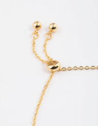 Gold Plated Cancer Script Bracelet - link has visual effect only