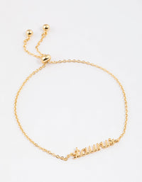 Gold Plated Taurus Script Bracelet - link has visual effect only