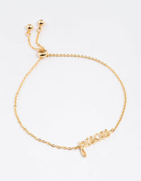 Gold Plated Pisces Script Bracelet - link has visual effect only