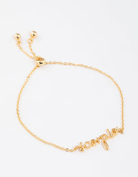 Gold Plated Scorpio Script Bracelet - link has visual effect only