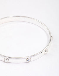 Silver Diamante Inlay Bangle & Polishing Set - link has visual effect only