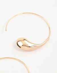Gold Threaded Gold Hoop Earrings - link has visual effect only