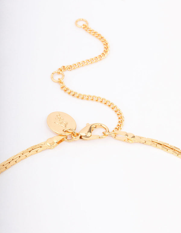 Gold Plated Double Fine Lariat Necklace - Lovisa