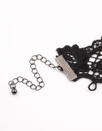 Black Crochet Lace Beaded Choker - link has visual effect only