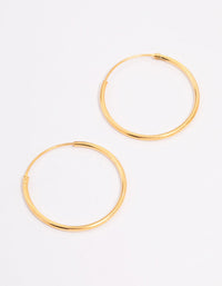 Gold Plated Sterling Silver Hoop Earrings 20mm - link has visual effect only