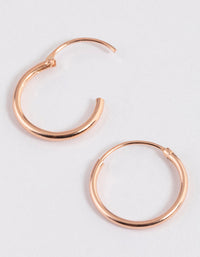 Rose Gold Plated Sterling Silver Hoop Earrings 12mm - link has visual effect only