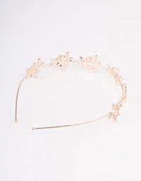 Rose Gold Diamante Leaf Celestial Headband - link has visual effect only