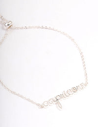 Silver Plated Capricorn Script Bracelet - link has visual effect only