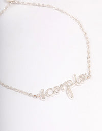 Silver Plated Scorpio Script Bracelet - link has visual effect only