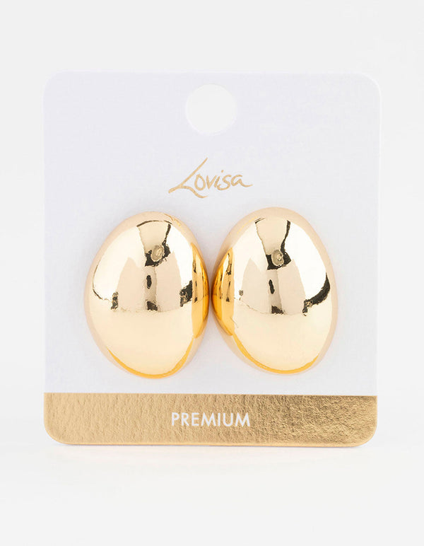 Shine Bright: Stunning Large Gold Finish Wide Ball Earrings - Buy Now –  Jewelry Bubble