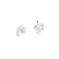 Kids Sterling Silver Unicorn  Head Rainbow Earrings - link has visual effect only