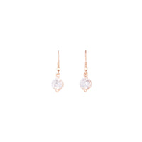 Rose Gold Hook Round Diamante Earrings - link has visual effect only