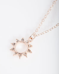 Mixed Metal Diamante Sun Necklace Trio - link has visual effect only