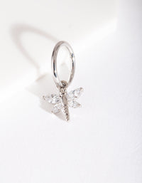 Surgical Steel Dragonfly Charm Clicker Earring - link has visual effect only