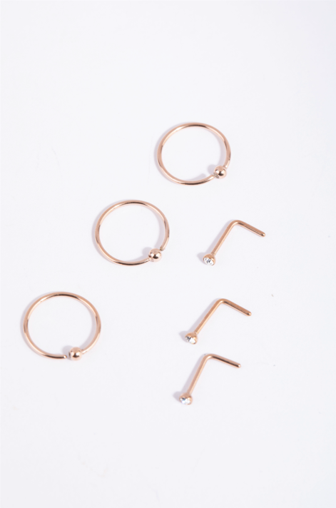 Fine Gold Nose Ring 6-Pack
