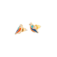 Mini Multicoloured Bird Stud Earrings - link has visual effect only