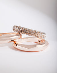 Rose Gold Layered Diamante Ring - link has visual effect only