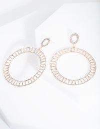 Rose Gold Cut-Out Disc Earrings - link has visual effect only