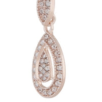 Rose Gold Stone Set Cut Out Earrings - link has visual effect only