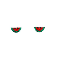 Kids Sterling Silver Pave Watermelon Earrings - link has visual effect only