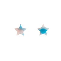Blue Resin Mini Star Earrings - link has visual effect only